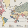 Trade languages of the world in 1908 from The Harmsworth Atlas and Gazetteer